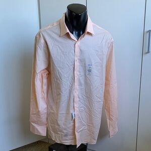 *NWT* Michael Kors size XL (17.5x34/35) orange gingham long sleeve button-up